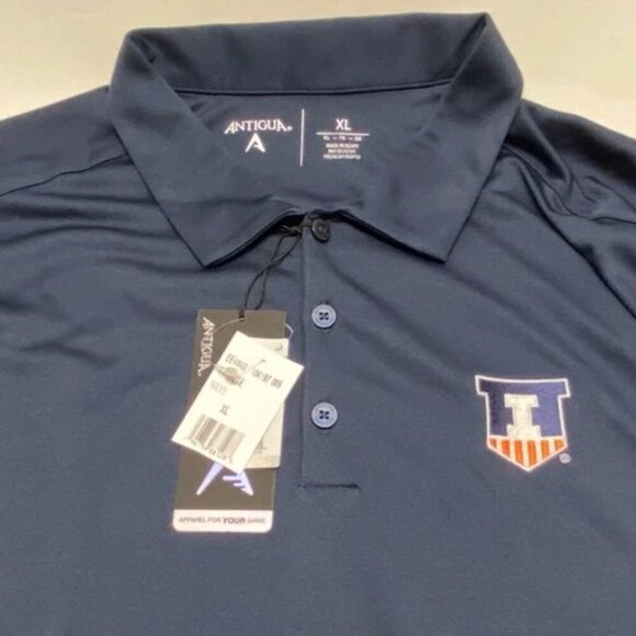 llinois Fighting Illini Antigua Polo Shirt Men's XL Navy Blue Performance NWT - Picture 9 of 9
